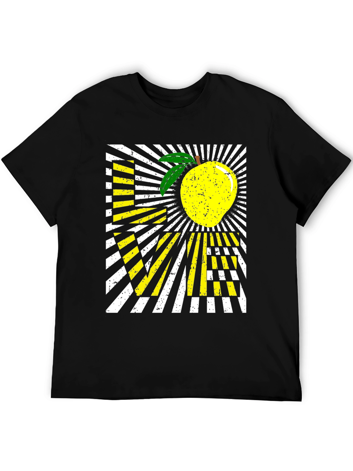 Love Mango Graphic T-Shirt - Black Cotton Blend