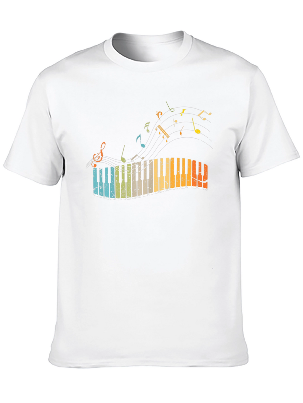 Retro Piano Keyboard T-Shirt - Music Lover Tee