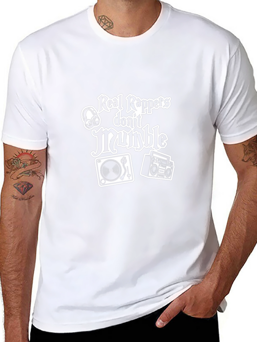 Real Rappers Dont Mumble Graphic Tee