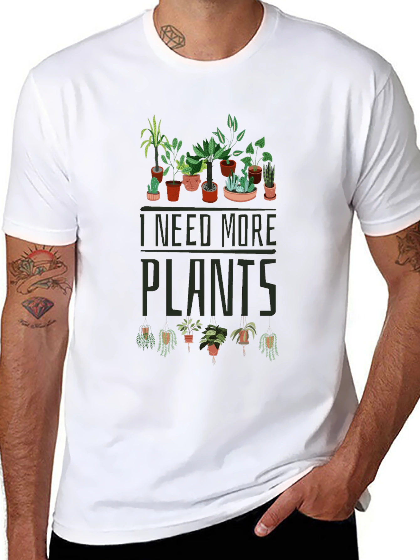 I Need More Plants T-Shirt - Black
