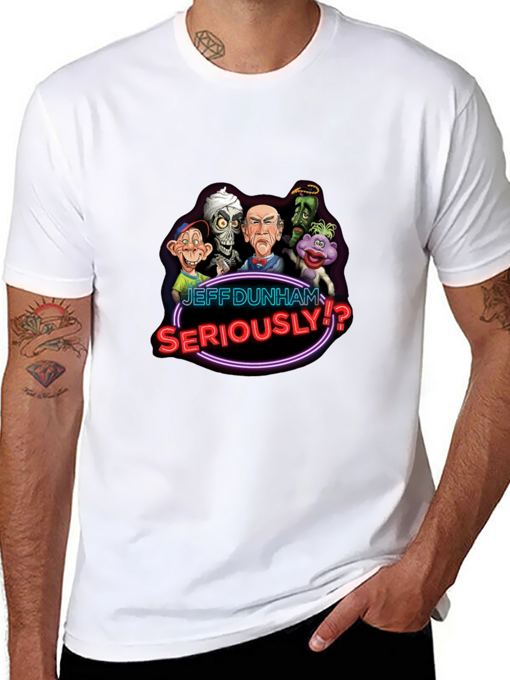 Jeff Dunham Seriously T-Shirt Ventriloquist Puppets Tee