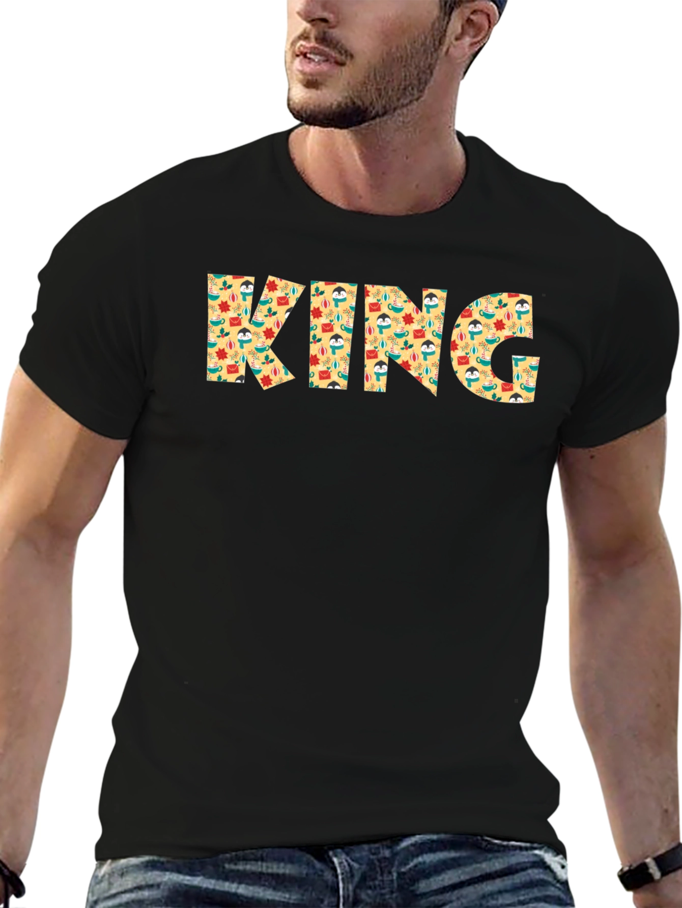 King Patterned Graphic Mens T-Shirt