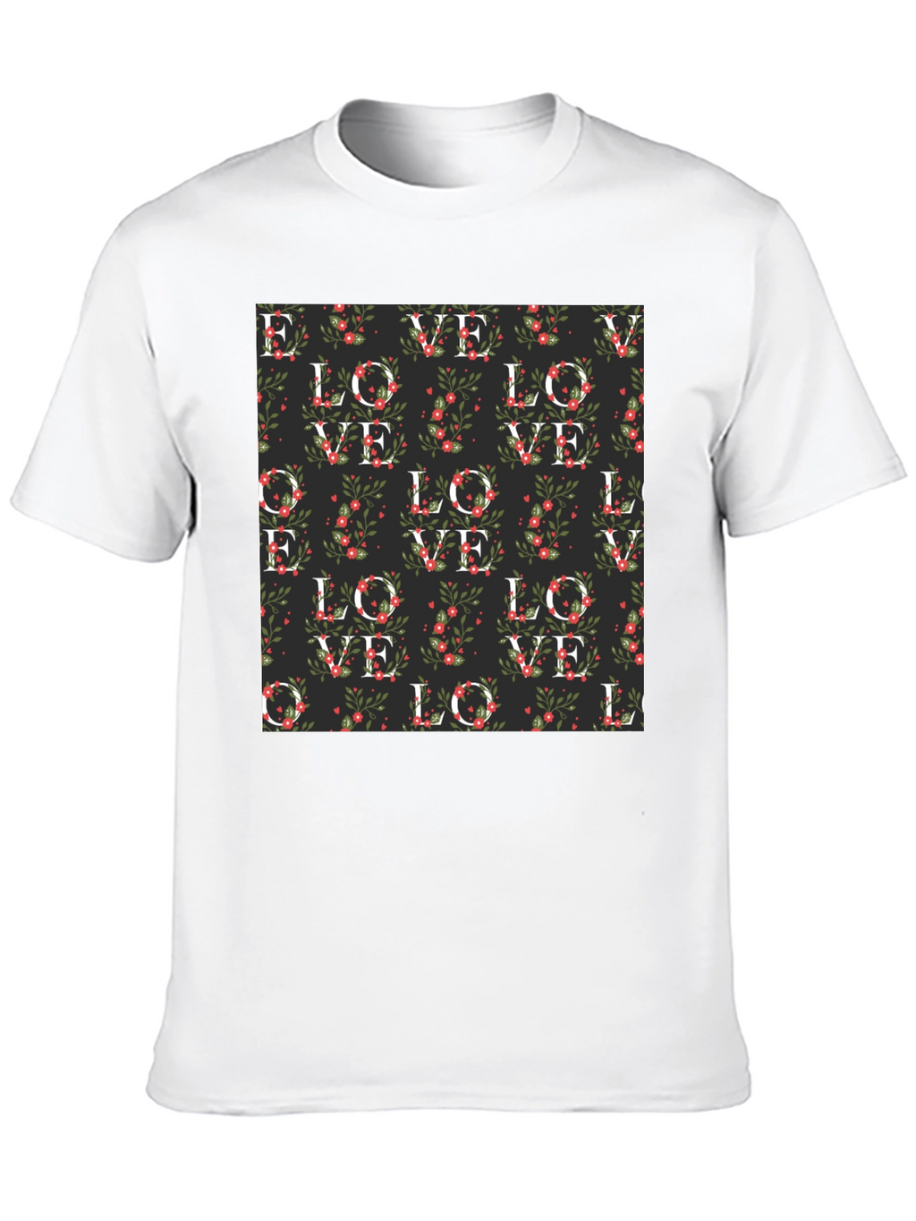 Floral Love Pattern T-Shirt