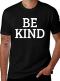 Be Kind Graphic Tee - Black Cotton T-Shirt