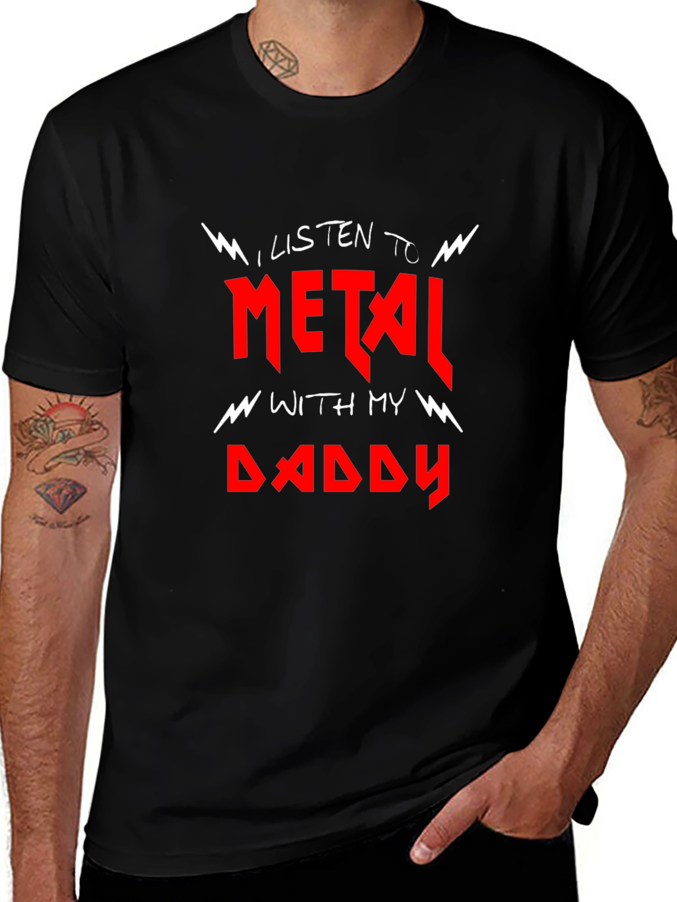 I Listen to Metal With My Daddy T-Shirt
