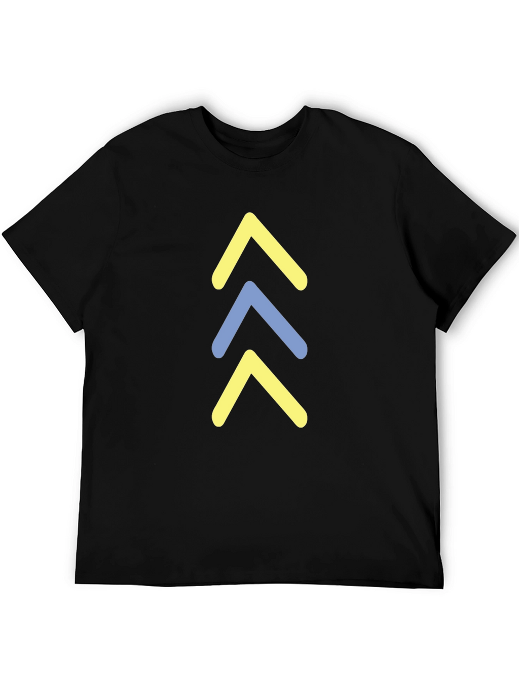 Arrow Stack Graphic Tee - Casual Black T-Shirt