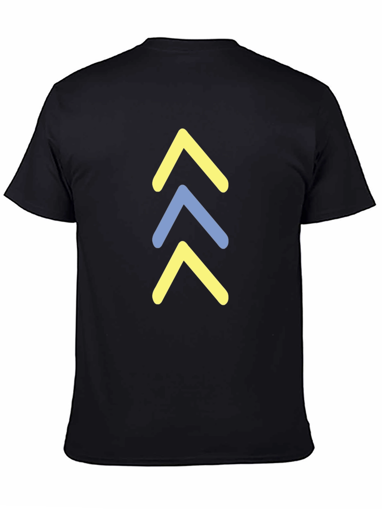 Arrow Stack Graphic Tee - Casual Black T-Shirt