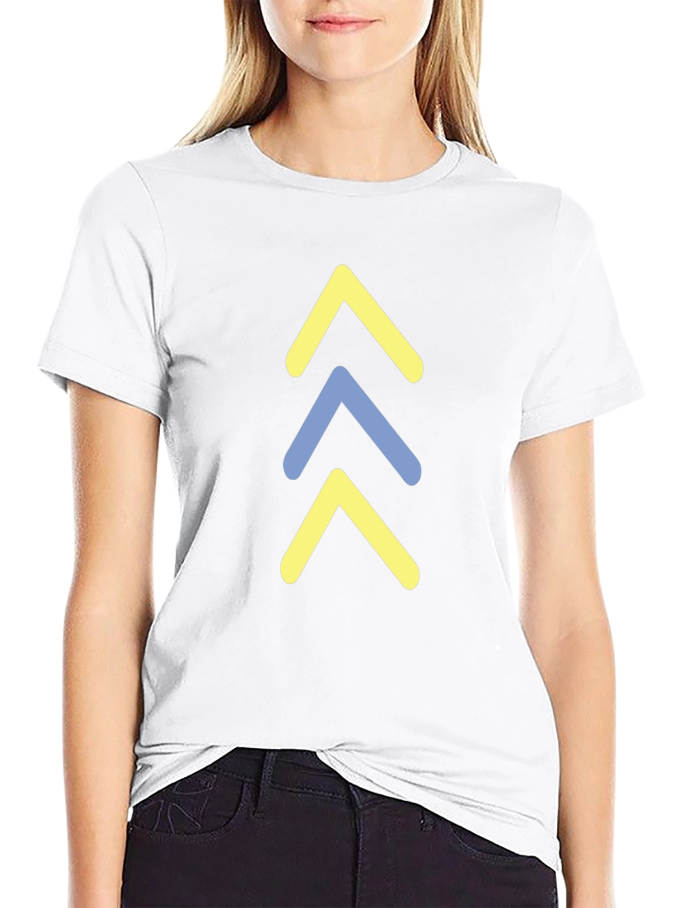 Arrow Stack Graphic Tee - Casual Black T-Shirt