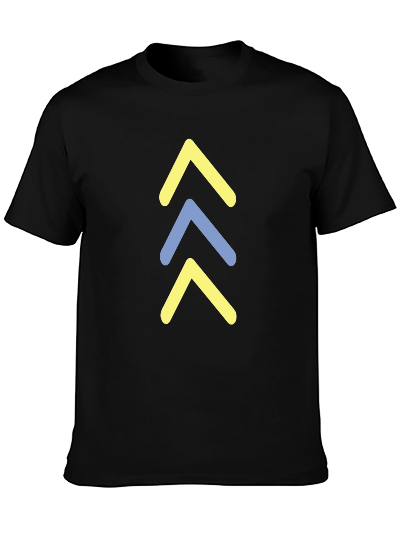 Arrow Stack Graphic Tee - Casual Black T-Shirt