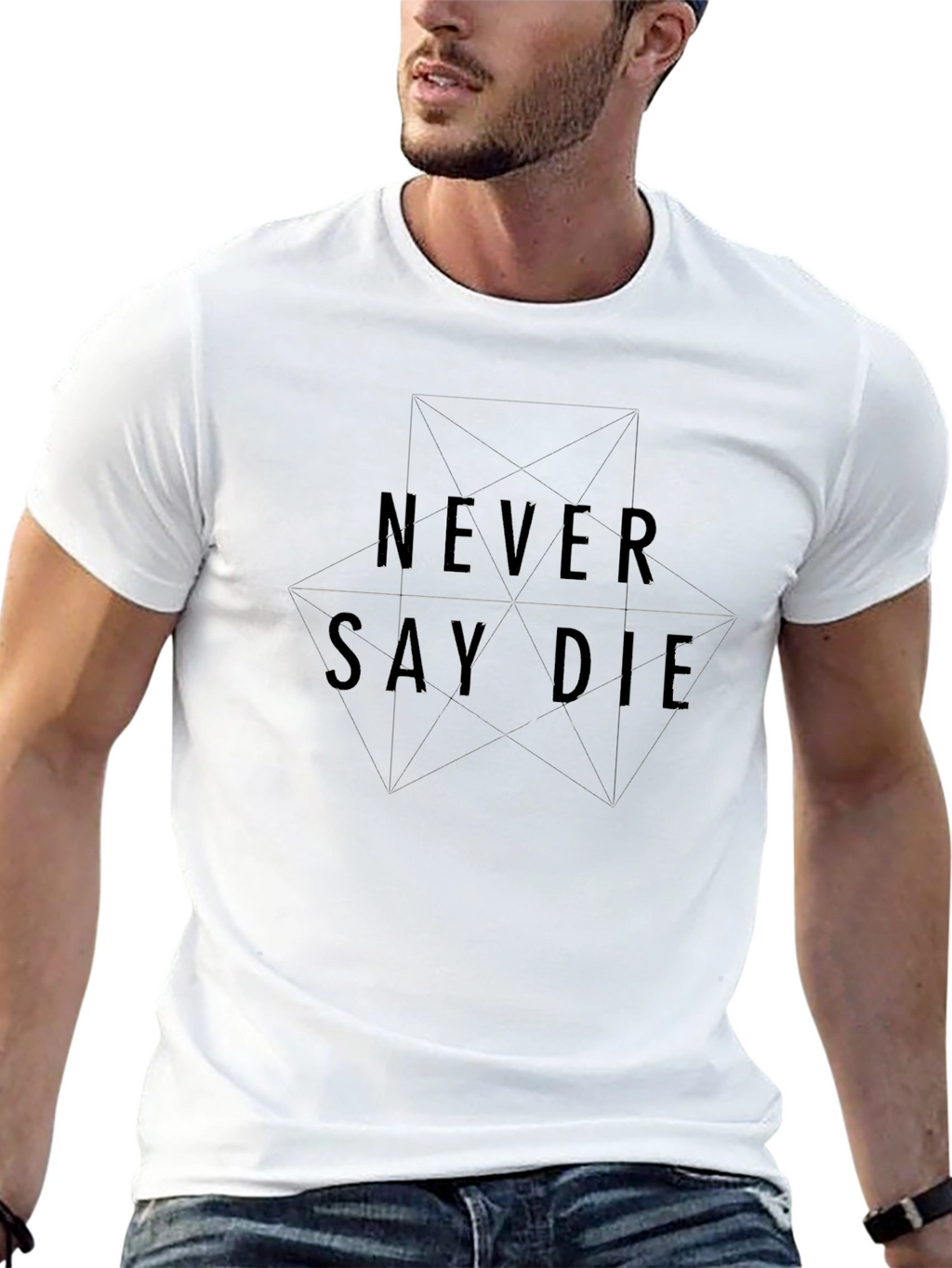Never Say Die Black Graphic Tee