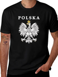Poland Eagle Crest Graphic T-Shirt - Patriotic Pride