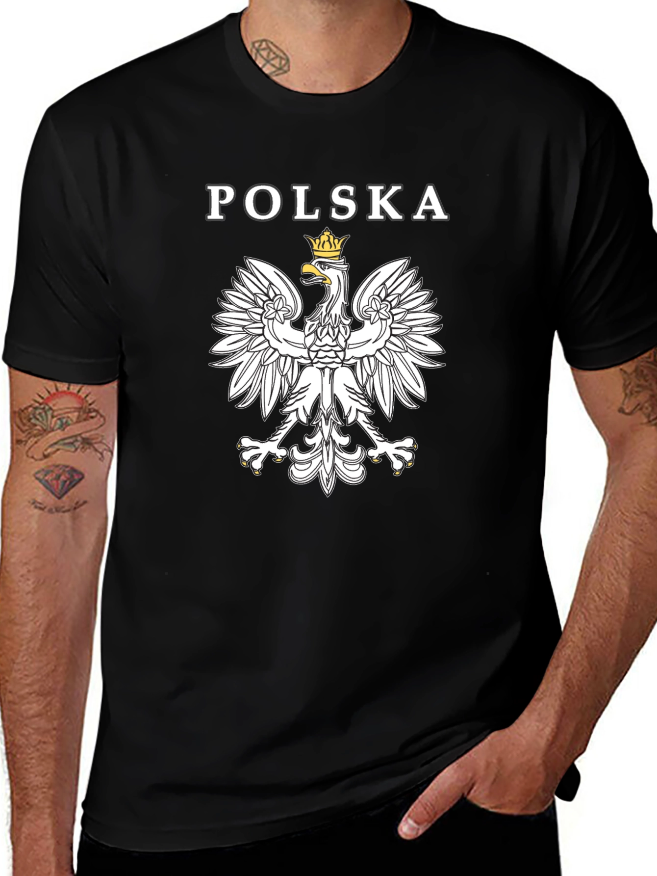 Poland Eagle Crest Graphic T-Shirt - Patriotic Pride