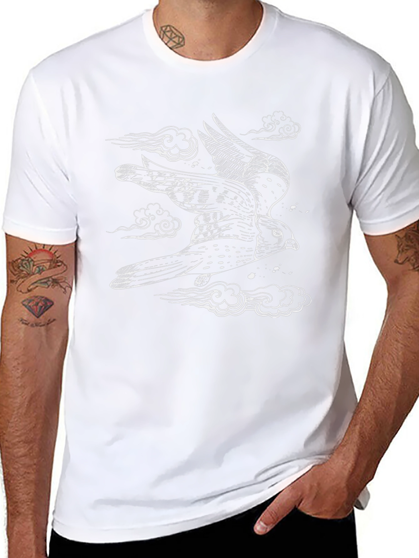 Bird Flight Black Graphic Tee