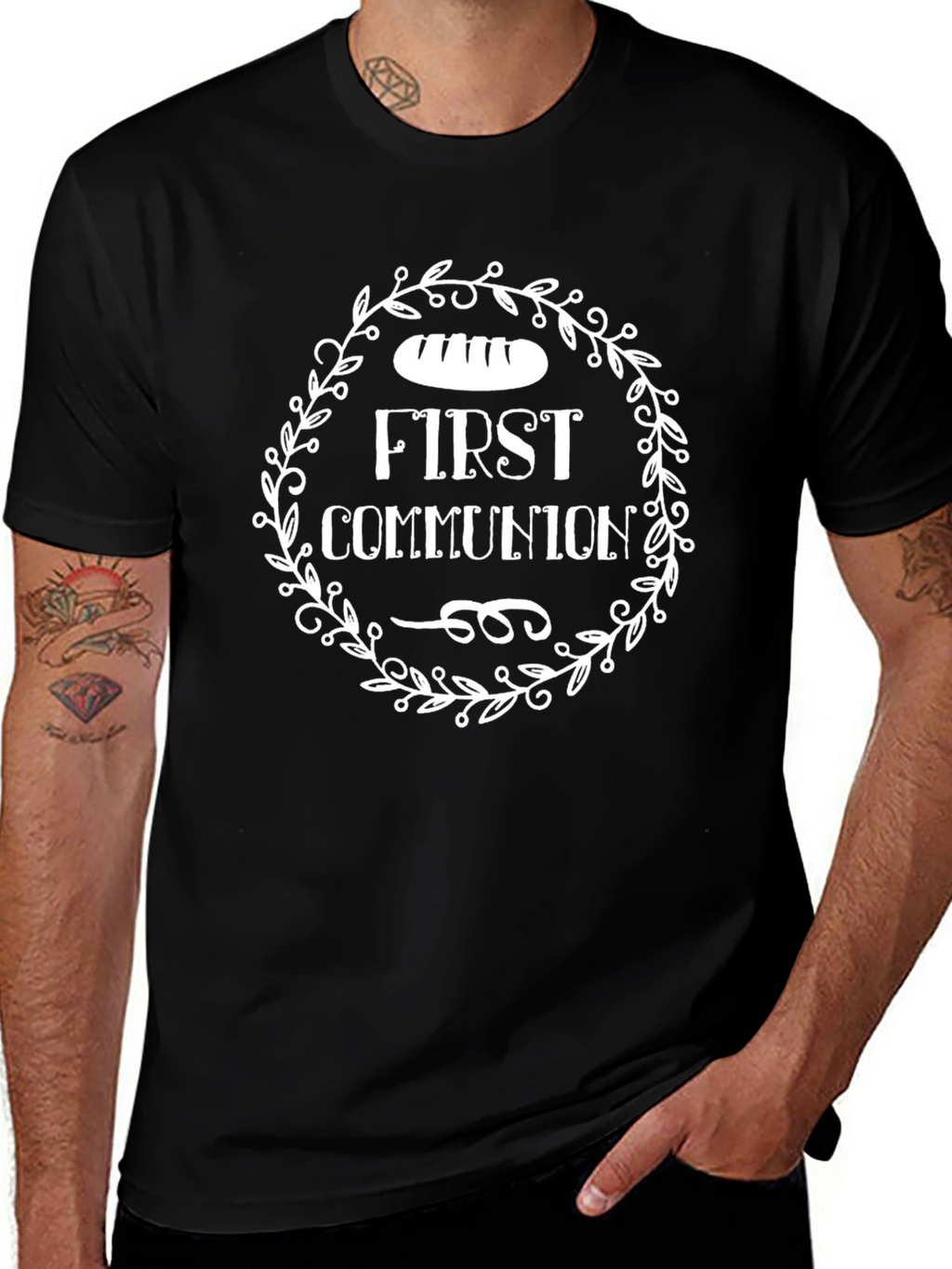 First Communion Black T-Shirt