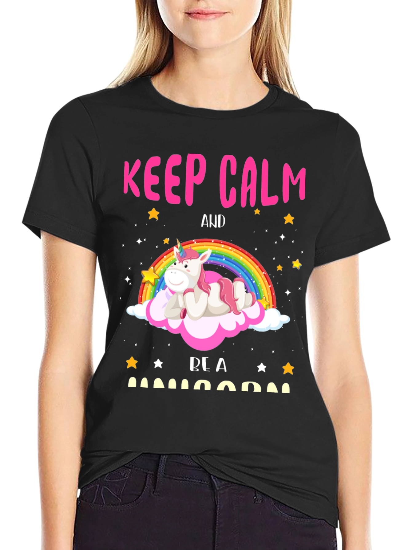 Keep Calm and Be A Unicorn Graphic T-Shirt