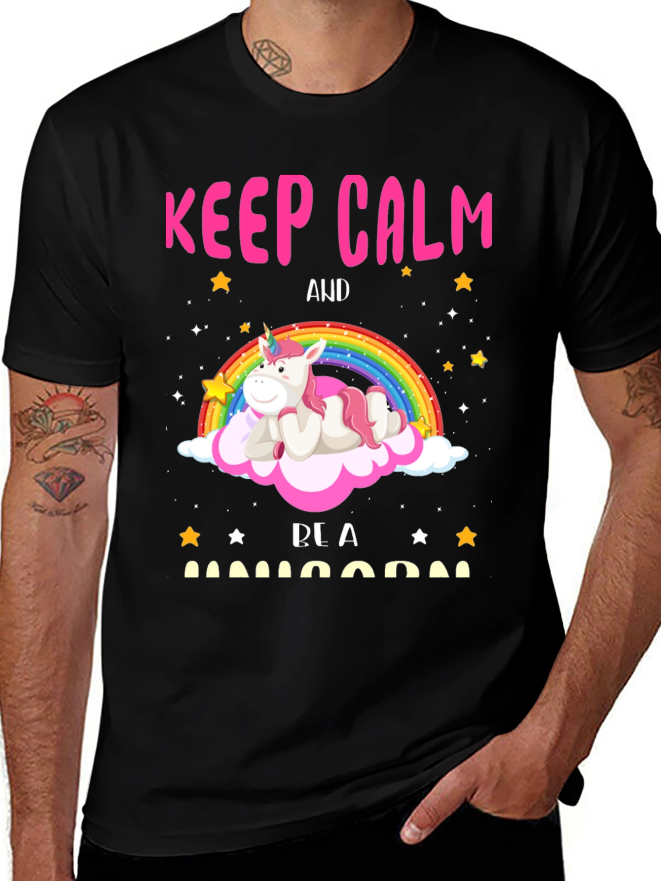 Keep Calm and Be A Unicorn Graphic T-Shirt