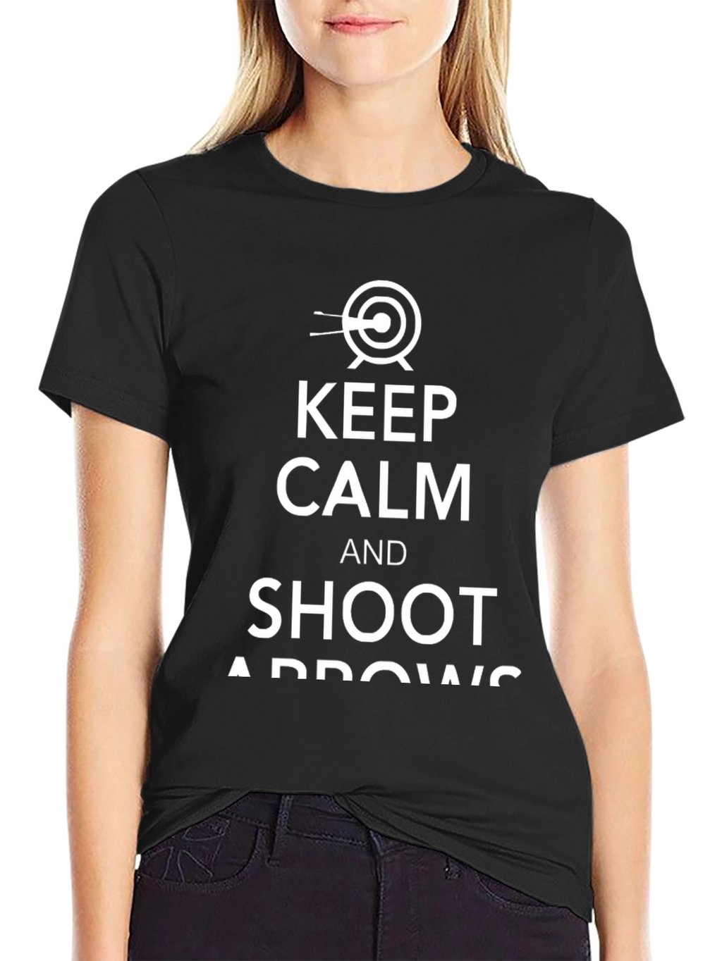 Keep Calm and Shoot Arrows Black T-Shirt