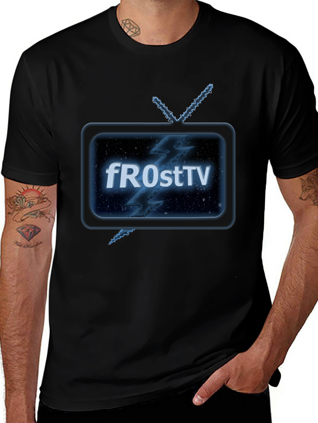 Retro fROstTV Black T-Shirt
