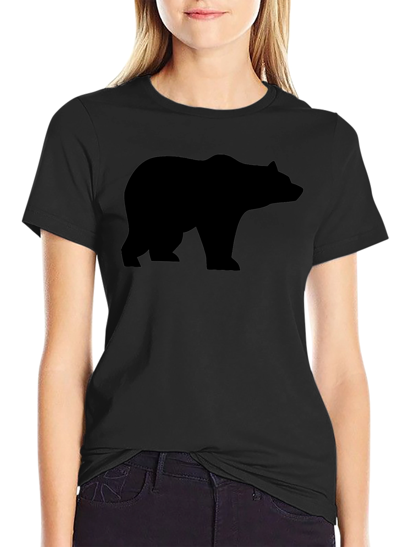 Black Bear Silhouette T-Shirt - Graphic Tee