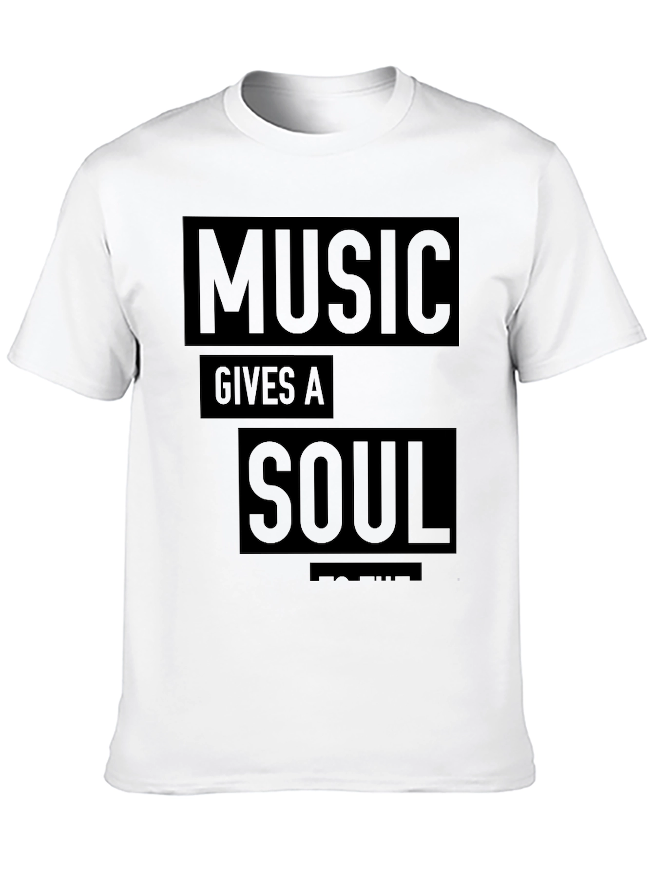 Music Gives A Soul T-Shirt - Black Graphic Tee
