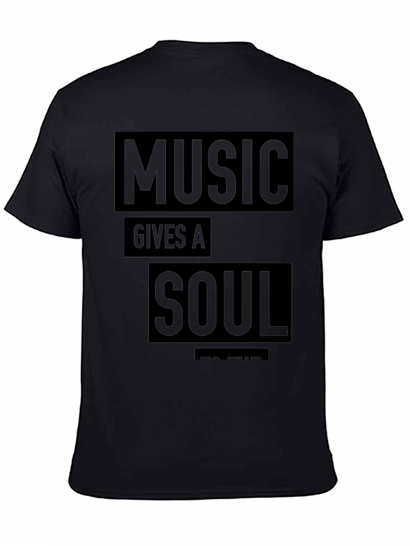 Music Gives A Soul T-Shirt - Black Graphic Tee