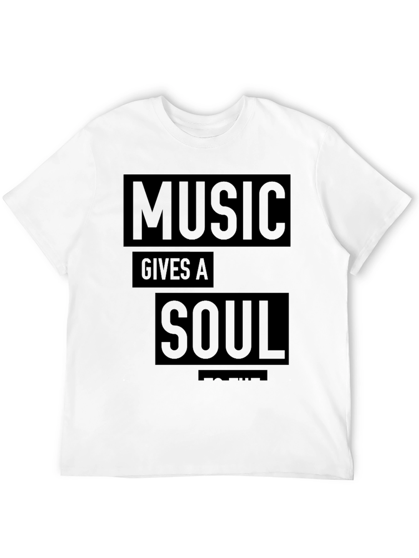 Music Gives A Soul T-Shirt - Black Graphic Tee
