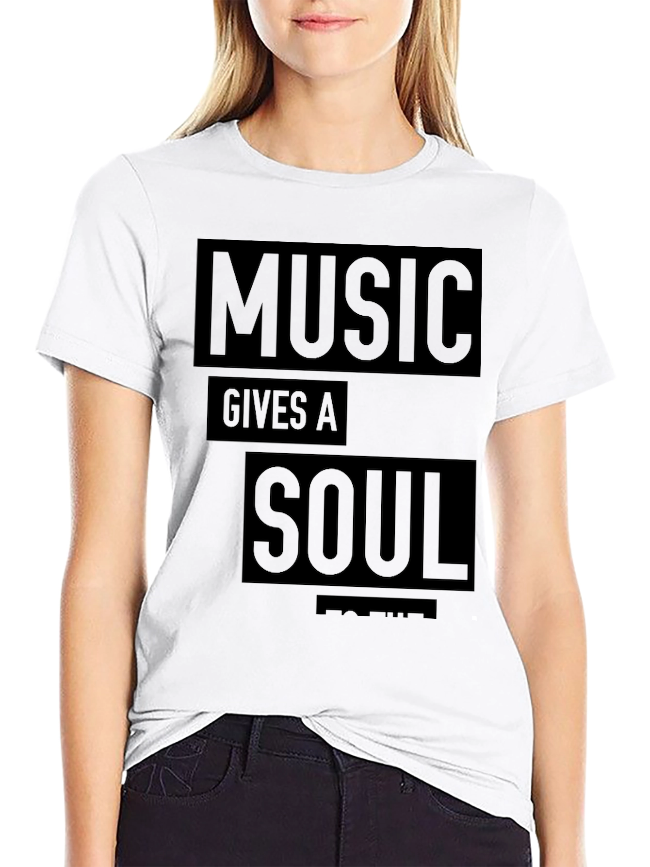 Music Gives A Soul T-Shirt - Black Graphic Tee