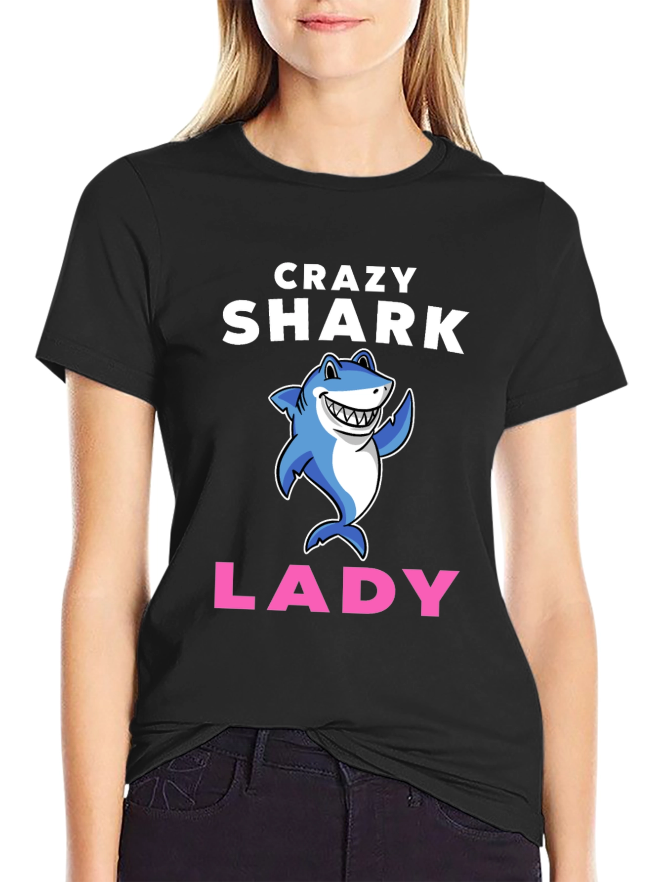 Crazy Shark Lady T-Shirt