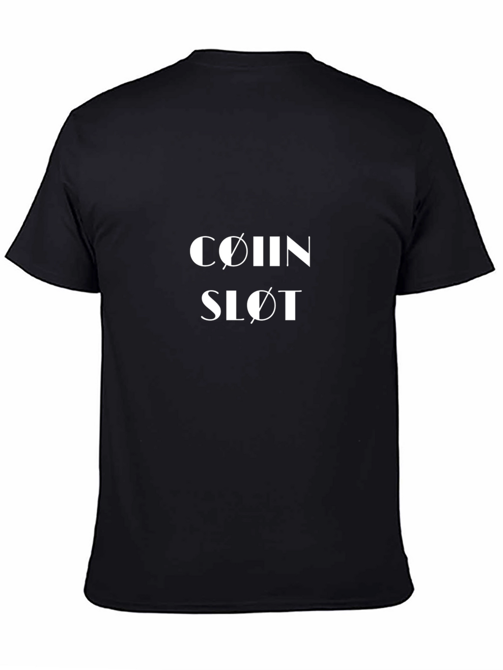 Coin Slot Graphic Tee - Black Casual T-Shirt
