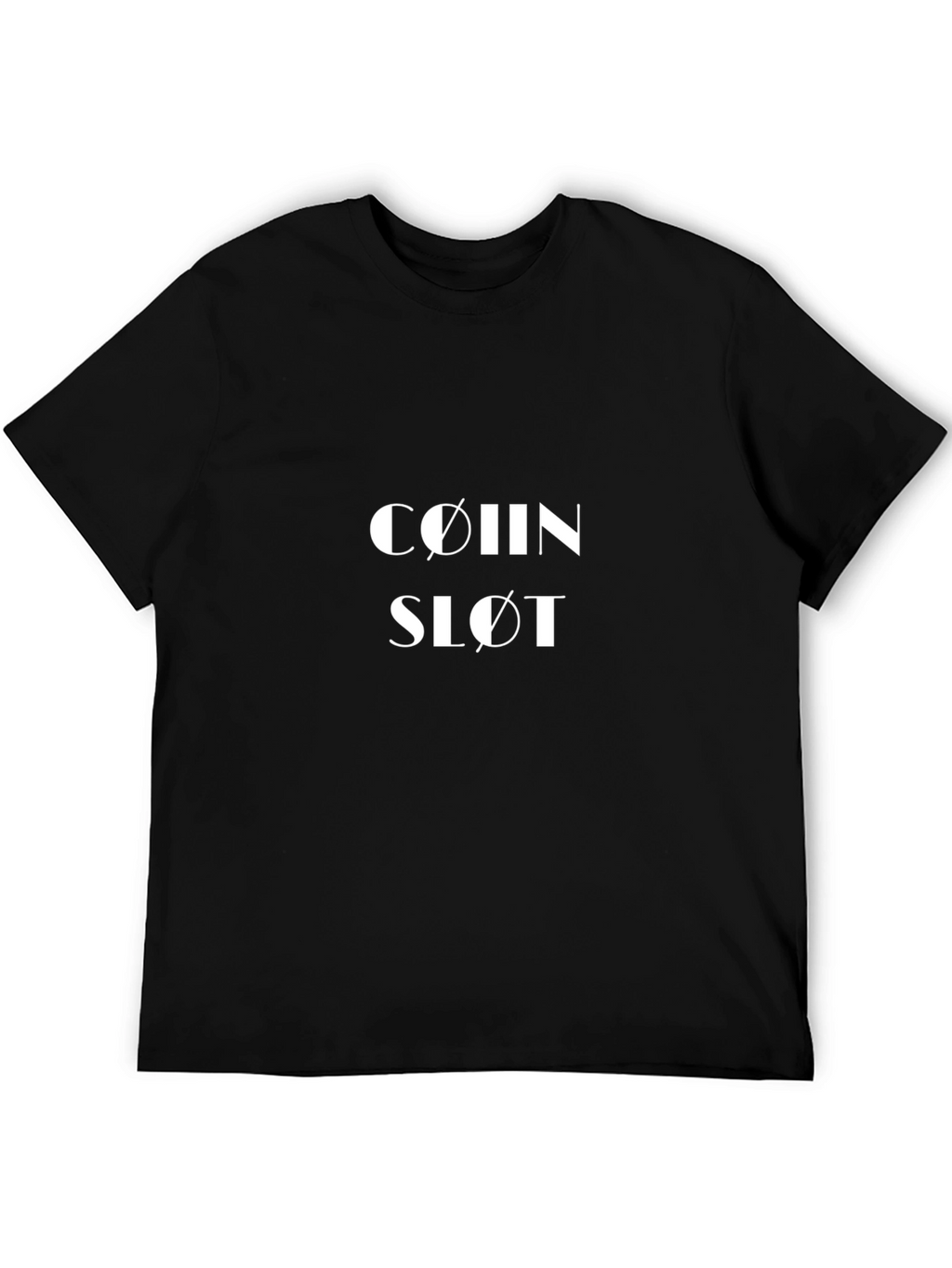 Coin Slot Graphic Tee - Black Casual T-Shirt