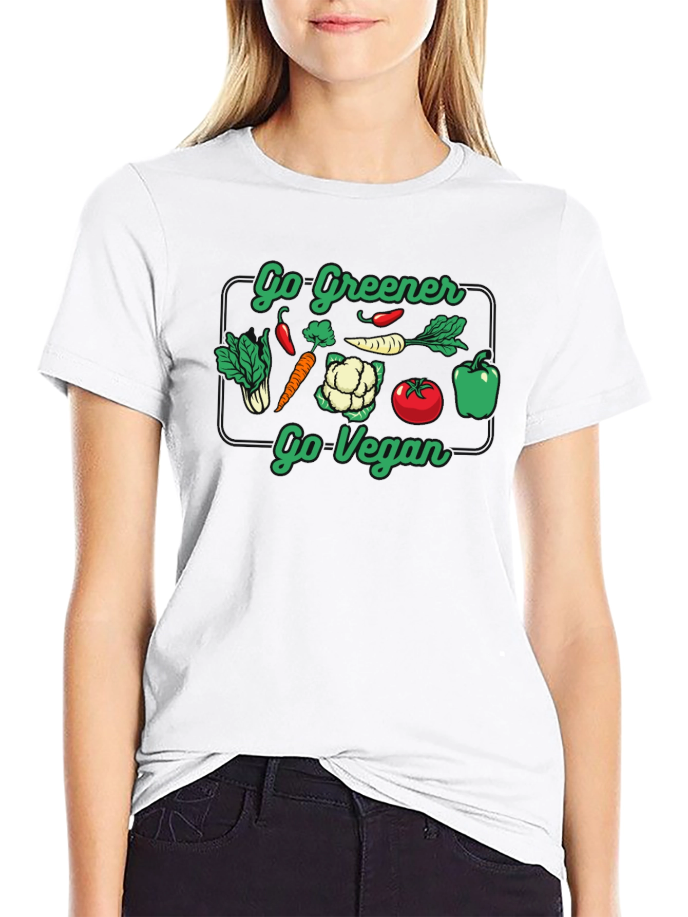 Go Greener Go Vegan Graphic Tee