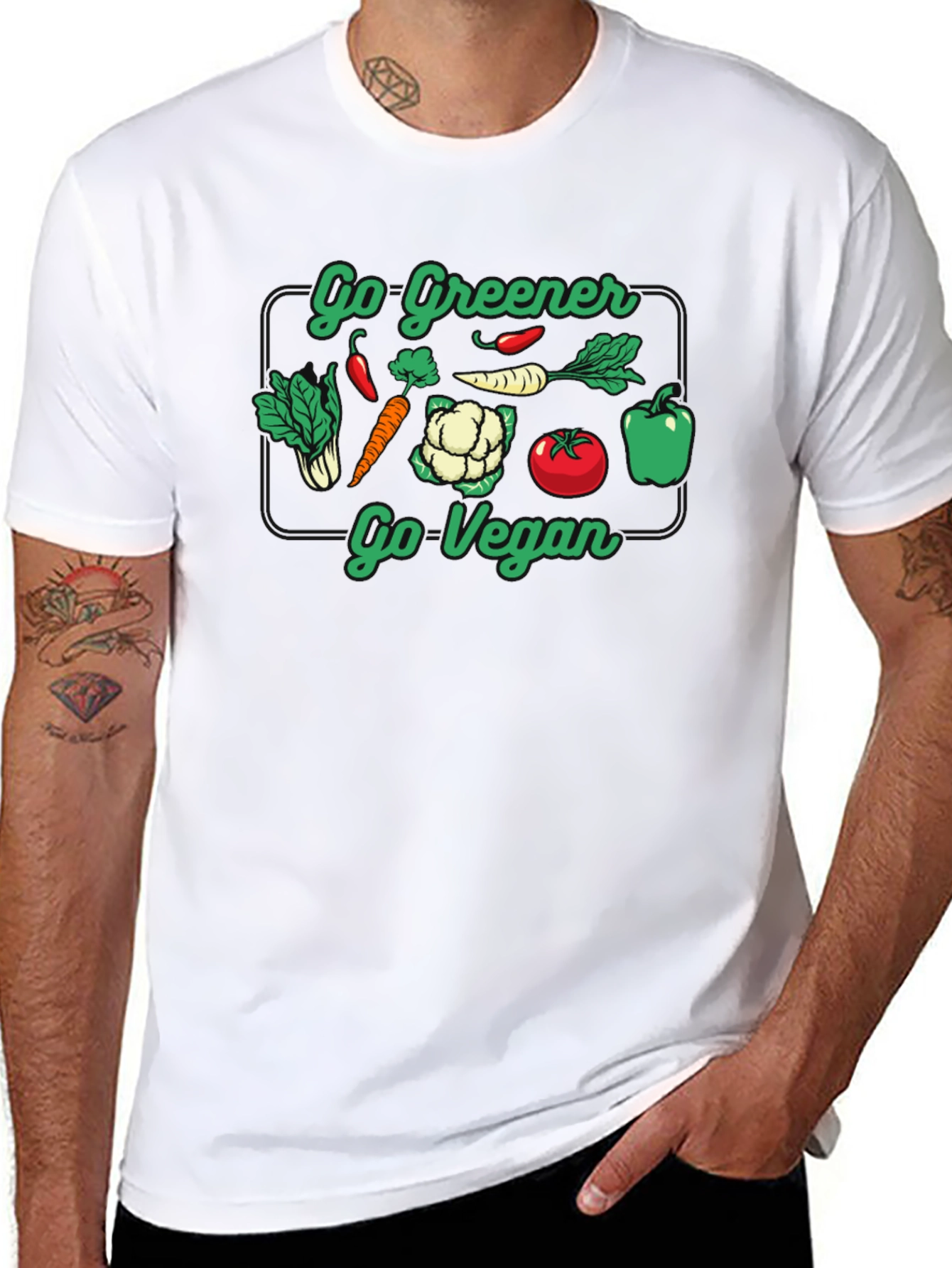 Go Greener Go Vegan Graphic Tee