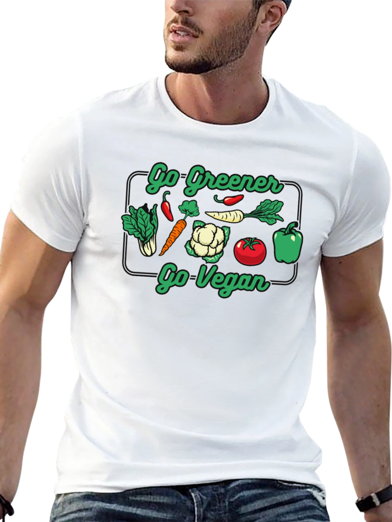 Go Greener Go Vegan Graphic Tee