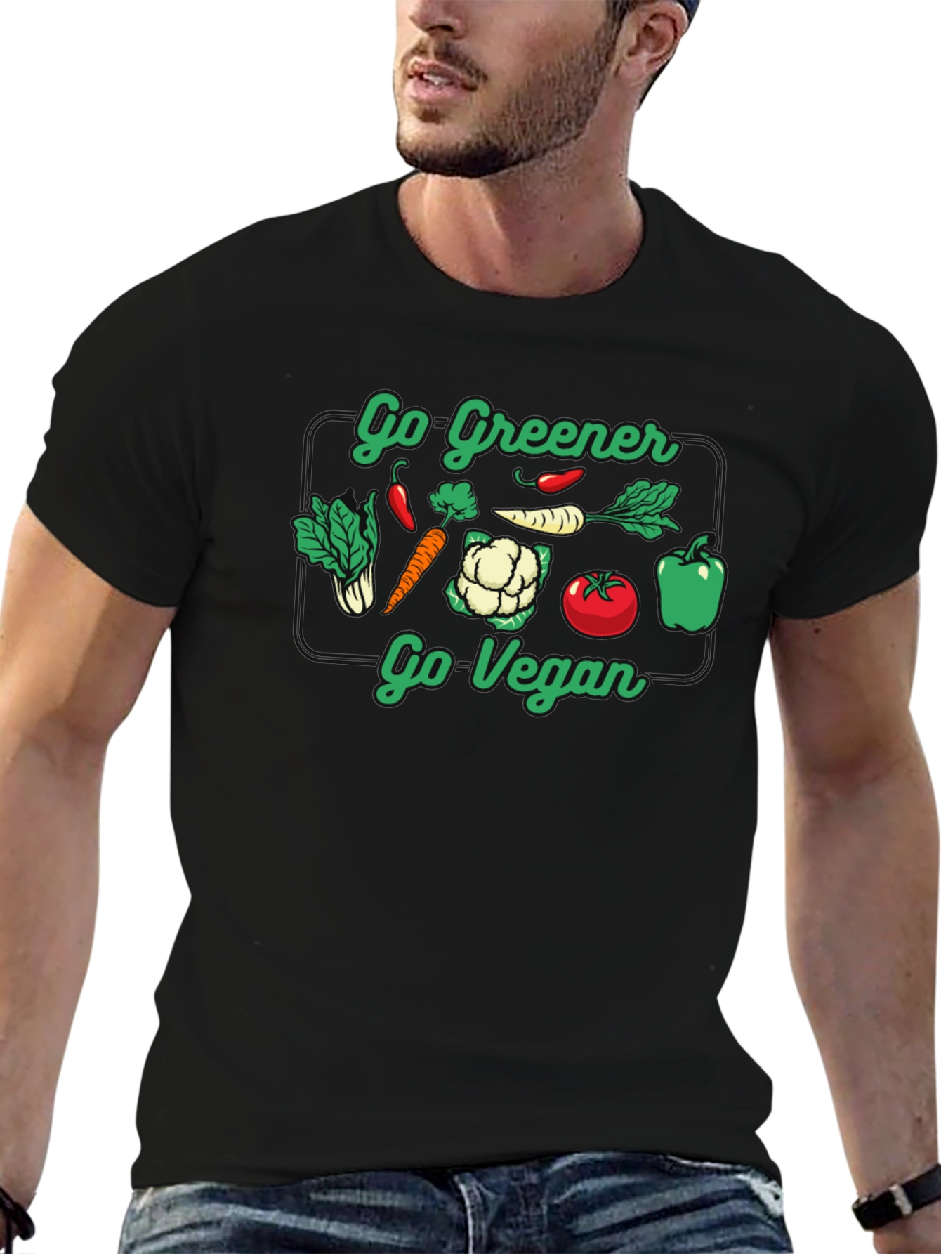 Go Greener Go Vegan Graphic Tee