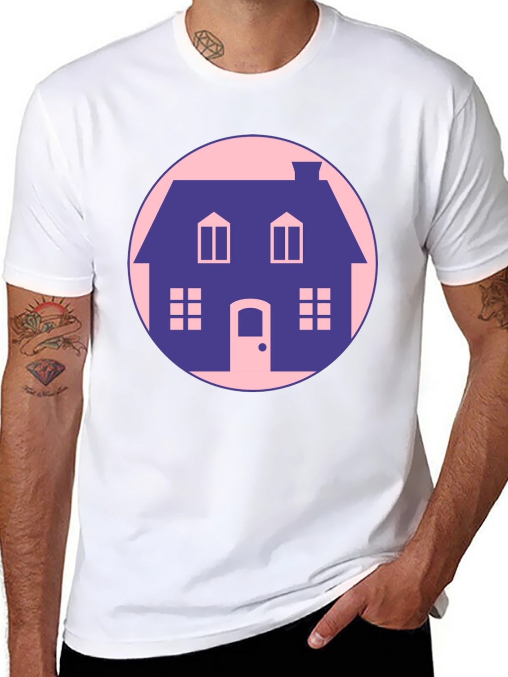 House Graphic Tee - Minimalist Style