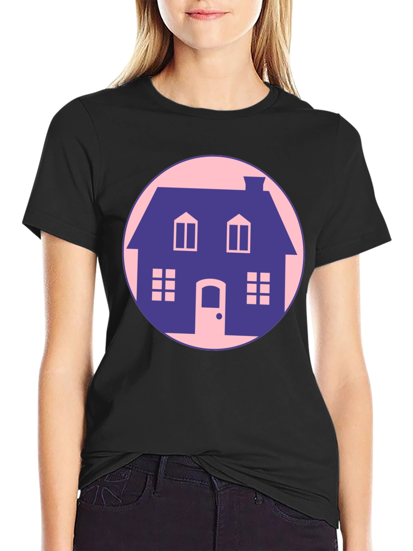 House Graphic Tee - Minimalist Style