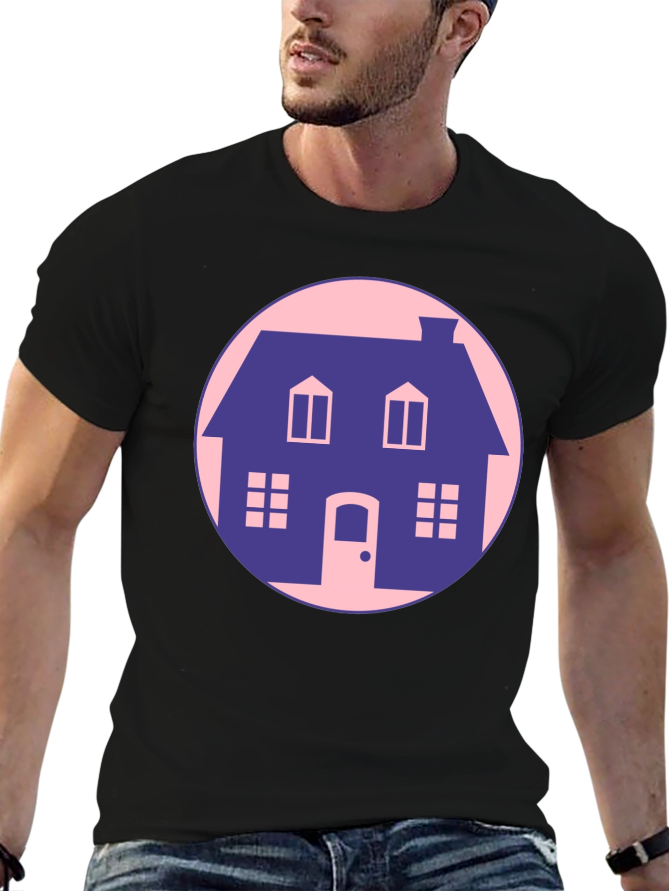 House Graphic Tee - Minimalist Style