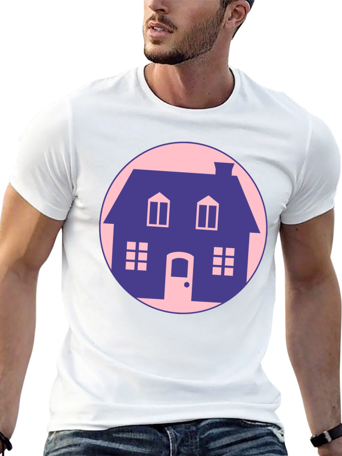 House Graphic Tee - Minimalist Style