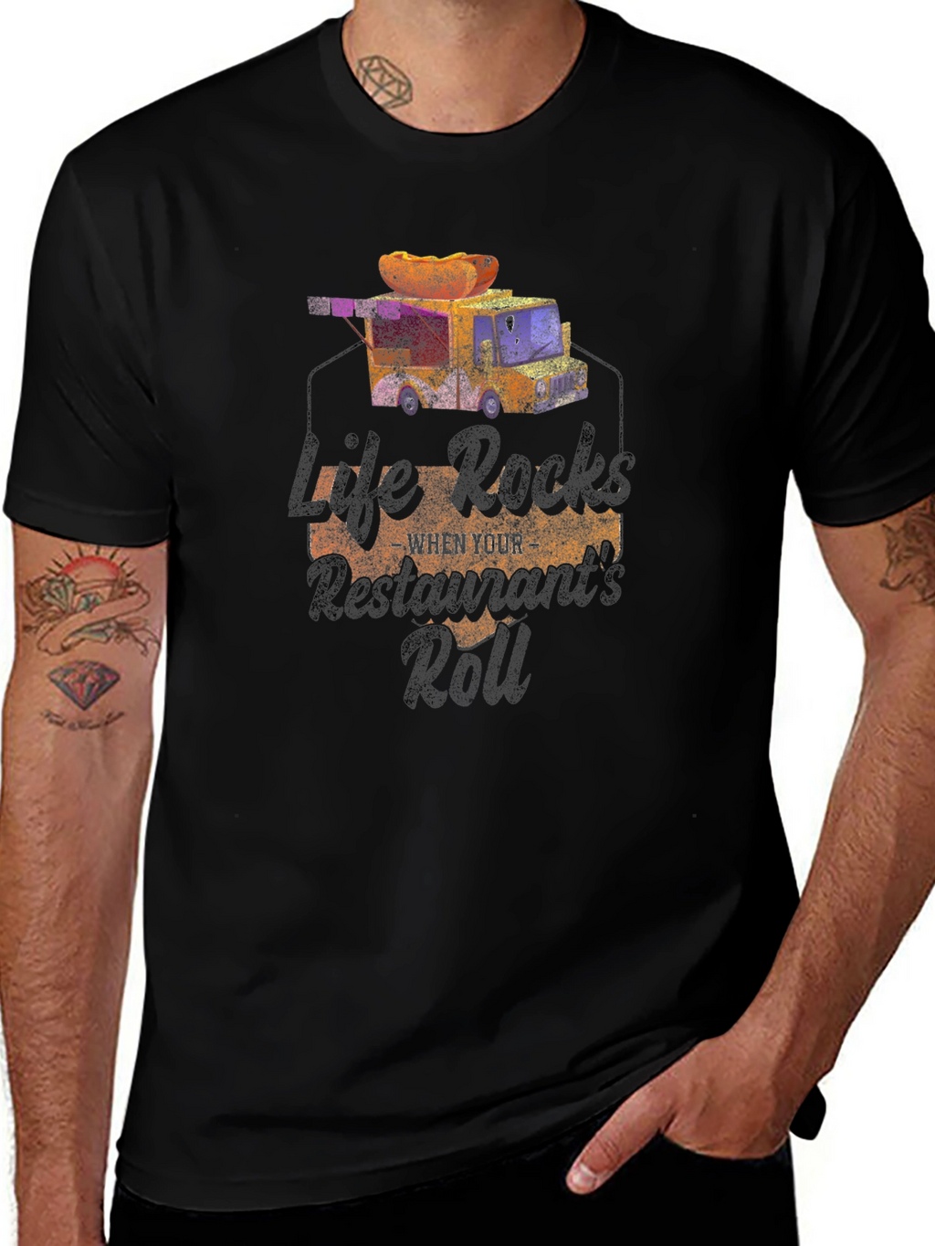 Life Rocks Restaurants Roll T-Shirt