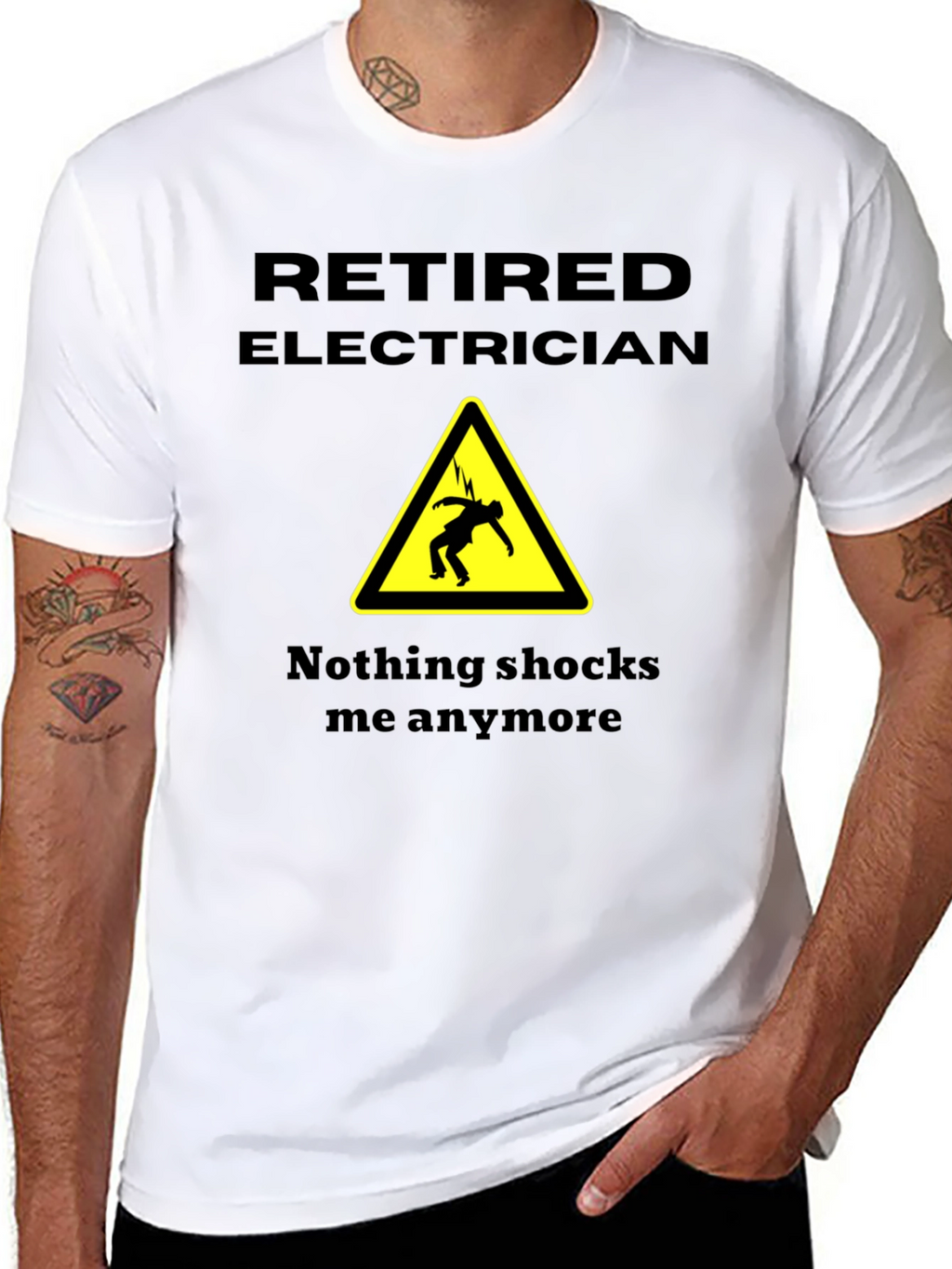 Retired Electrician Novelty T-Shirt - Humorous Gift