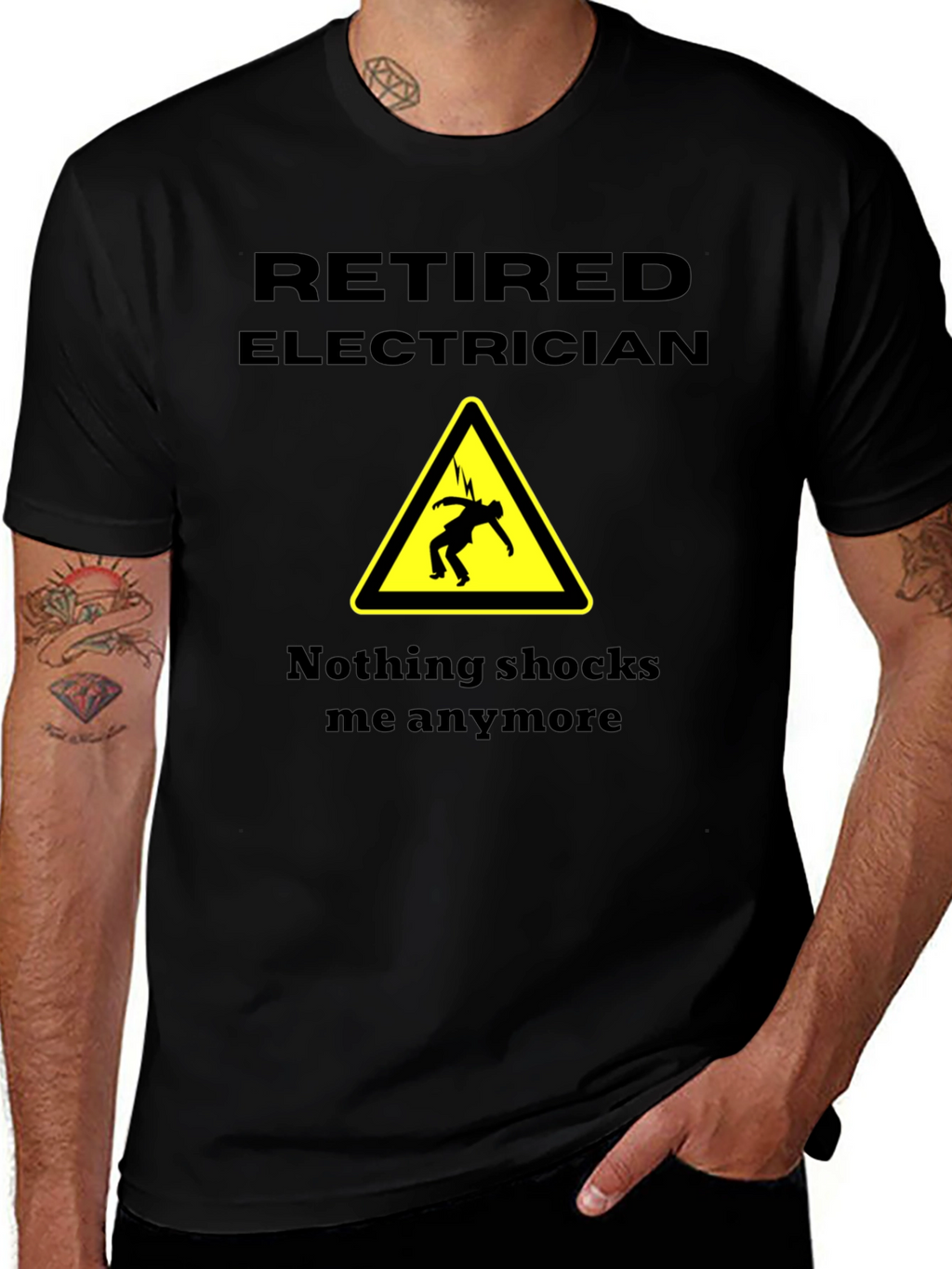 Retired Electrician Novelty T-Shirt - Humorous Gift