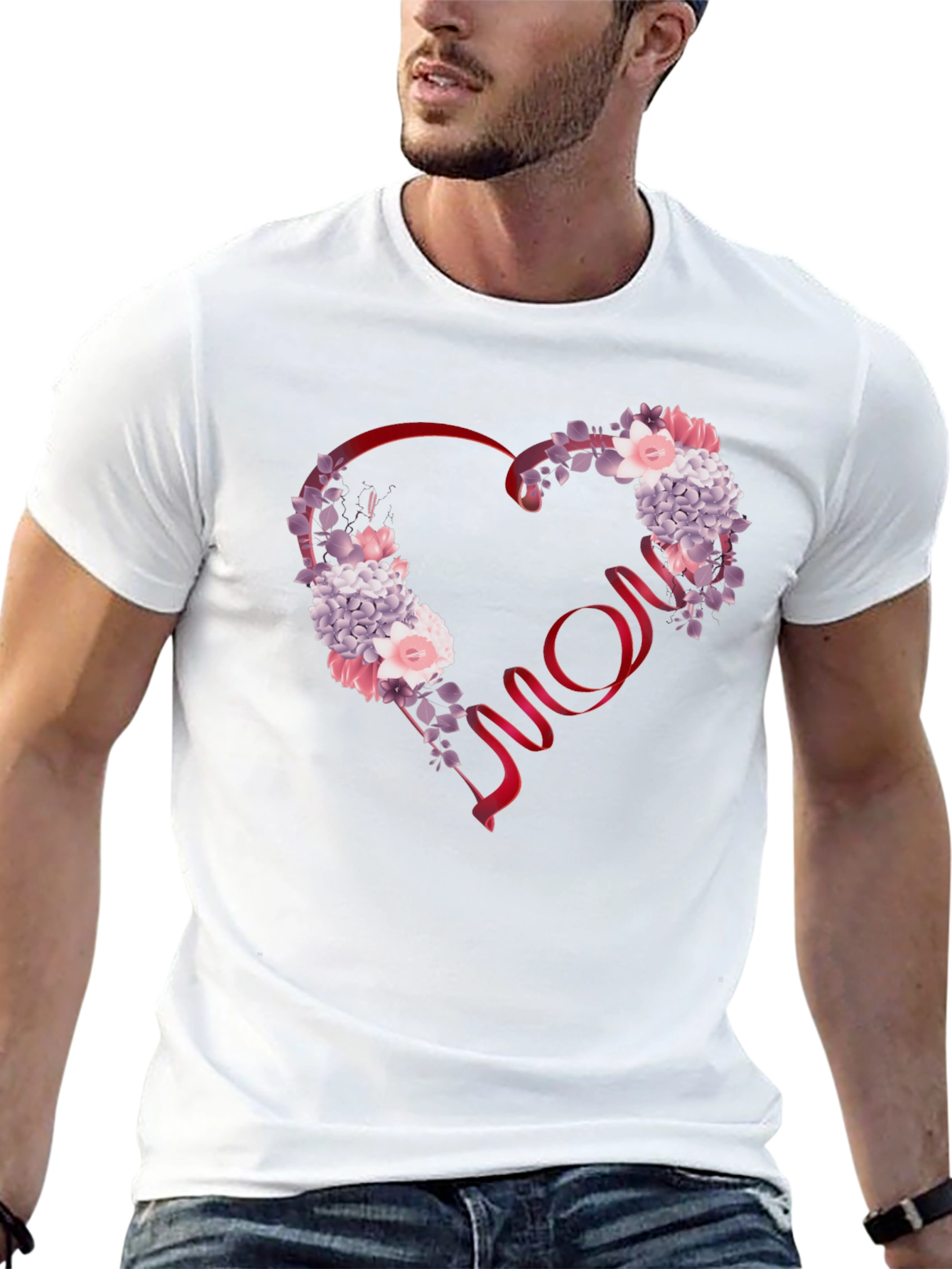 Floral Heart Mom T-Shirt