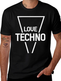 Love Techno Black Graphic Tee