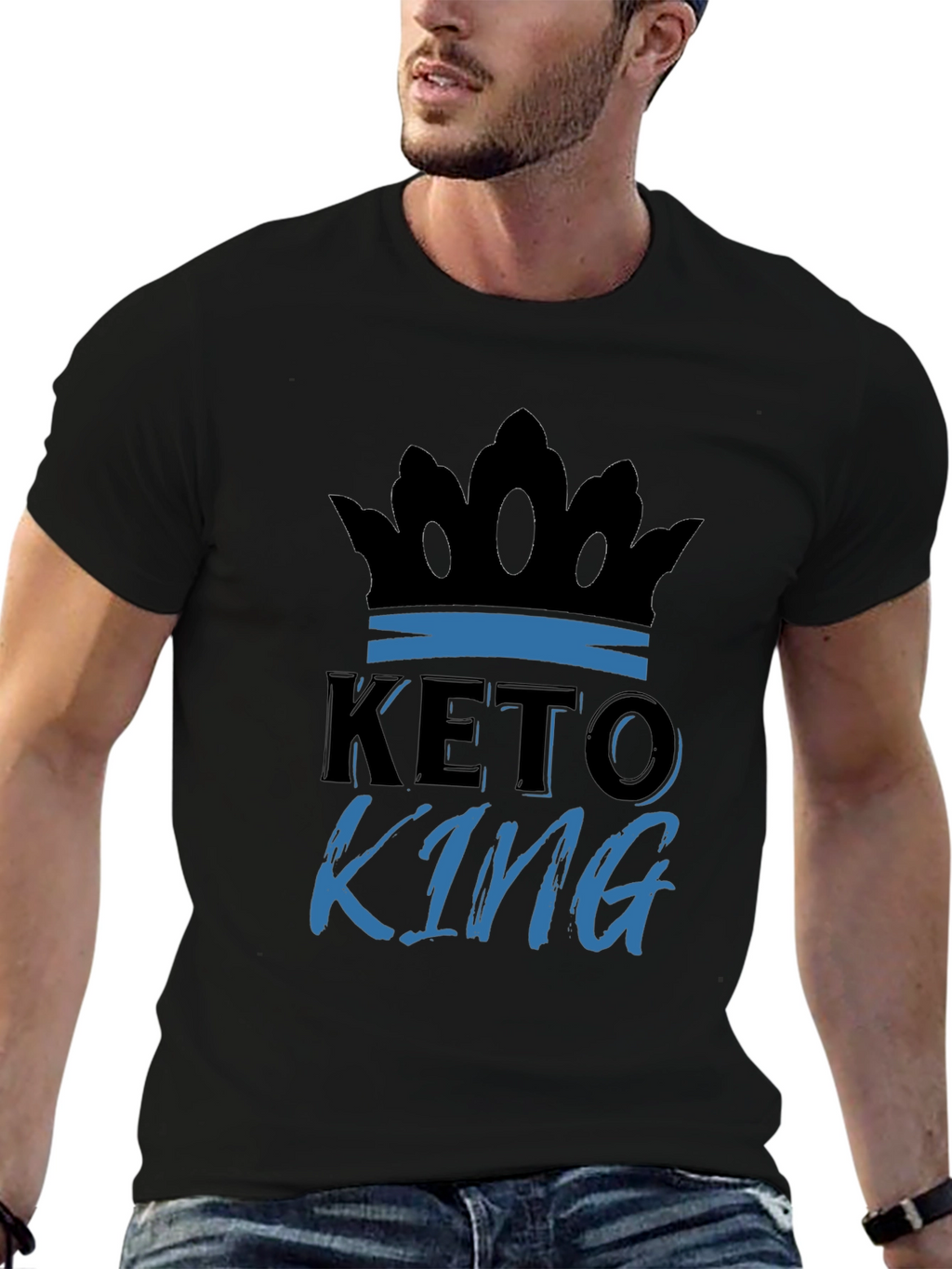 Keto King Graphic T-Shirt - Black