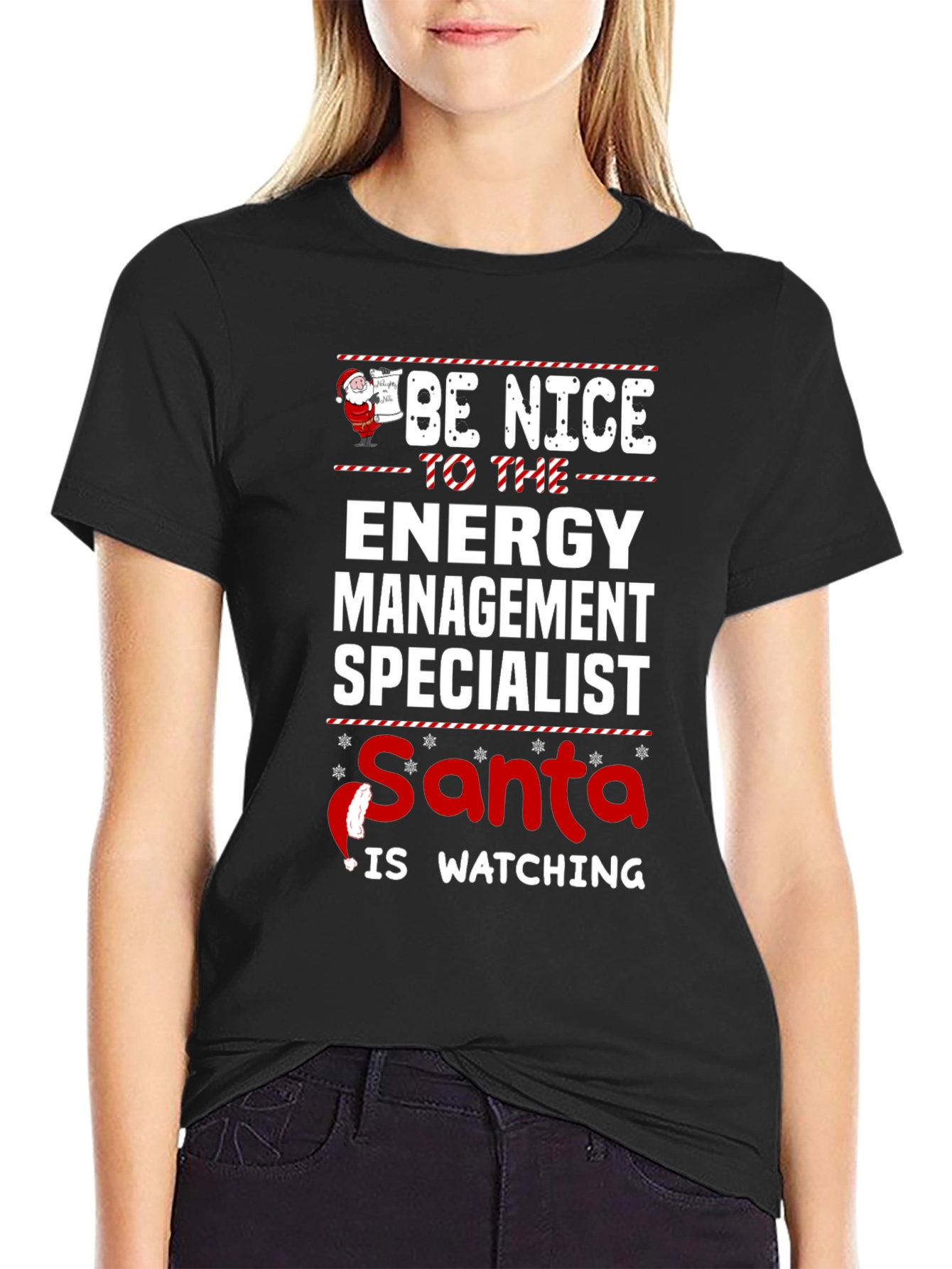 Be Nice To The Energy Management Specialist Santa T-Shirt