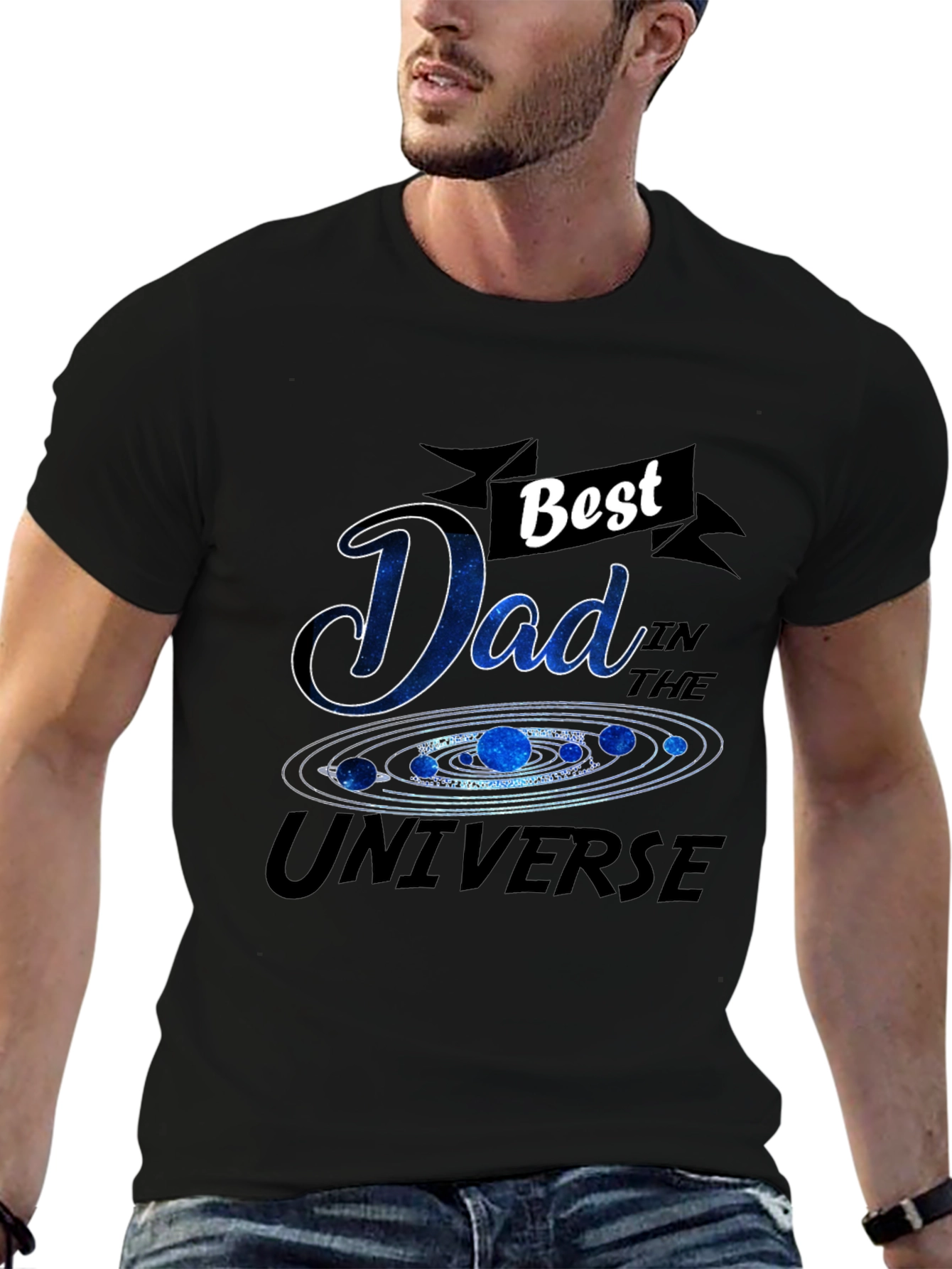 Best Dad in the Universe Graphic T-Shirt