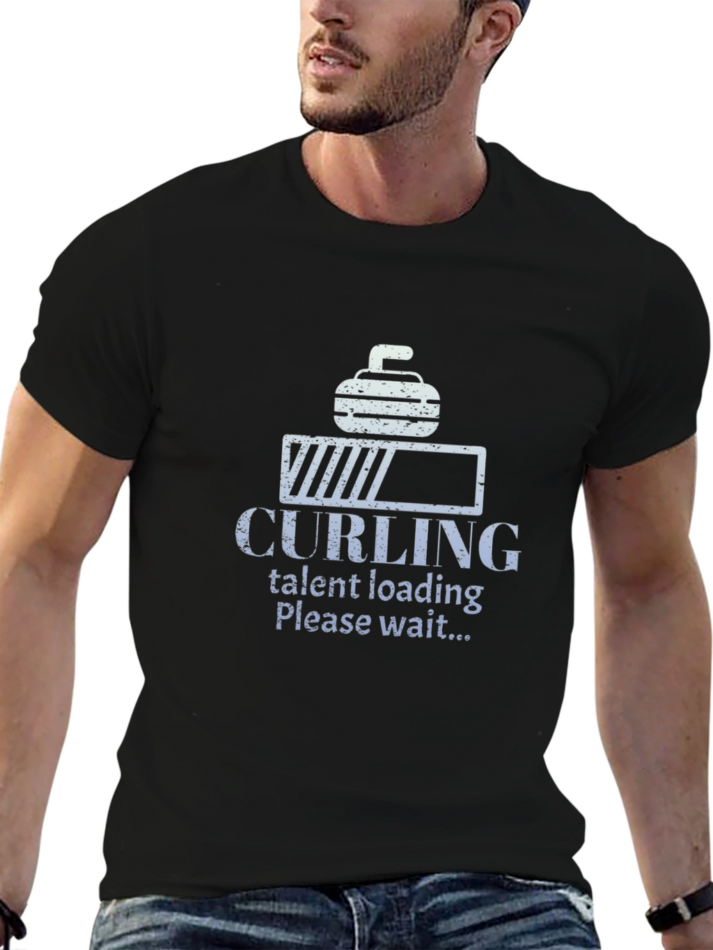 Curling Talent Loading T-Shirt - Funny Sports Tee