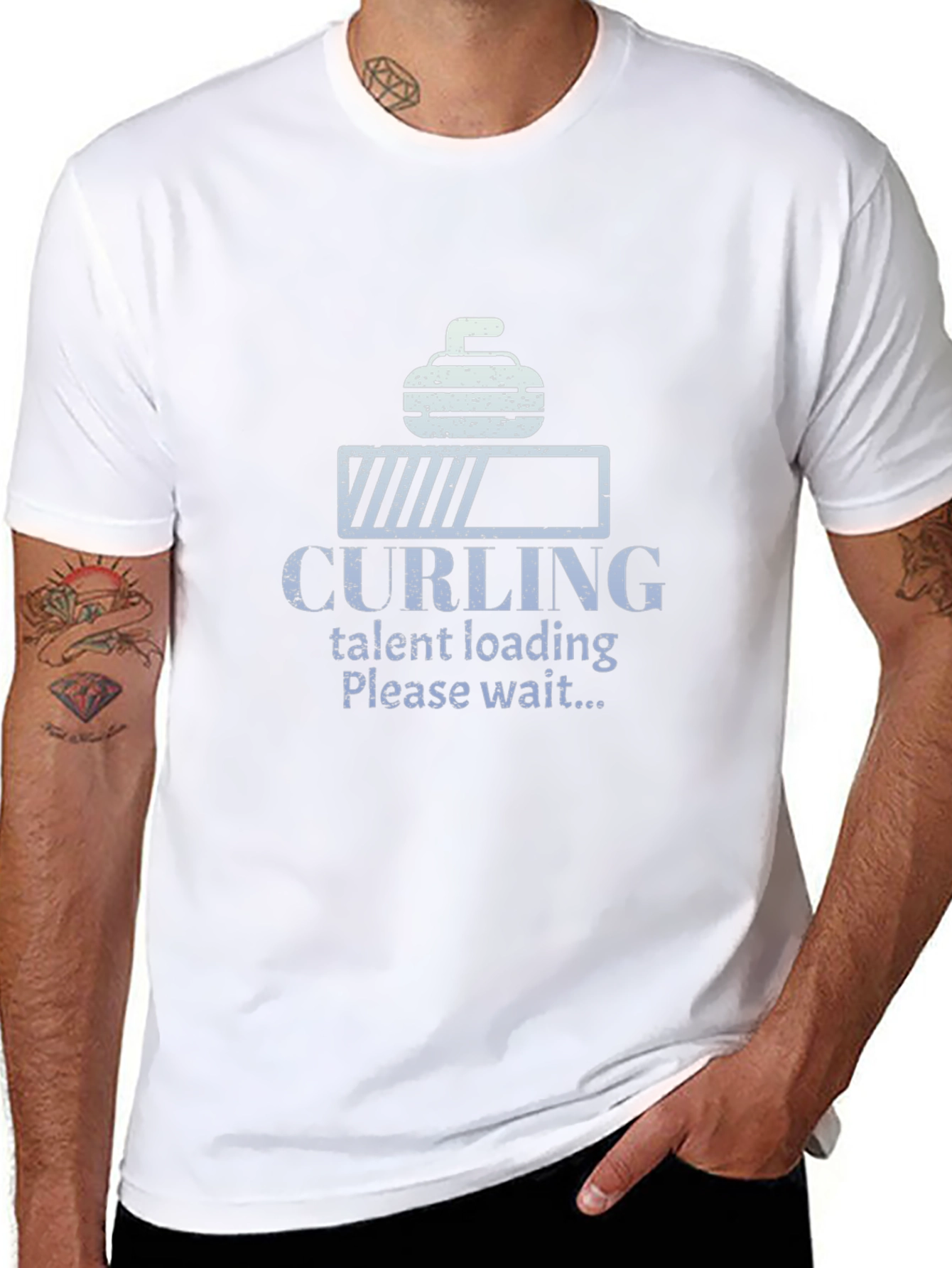 Curling Talent Loading T-Shirt - Funny Sports Tee