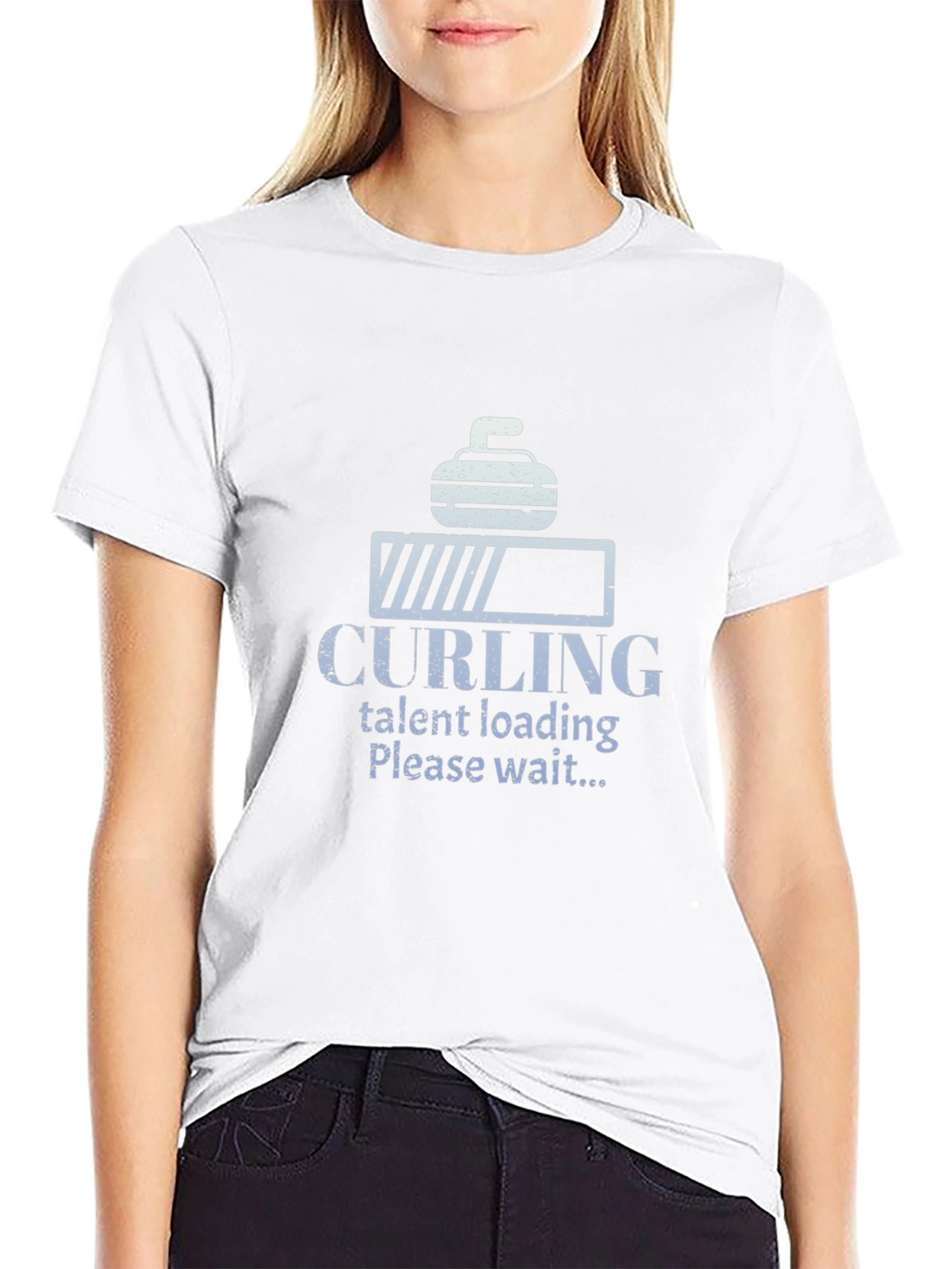 Curling Talent Loading T-Shirt - Funny Sports Tee