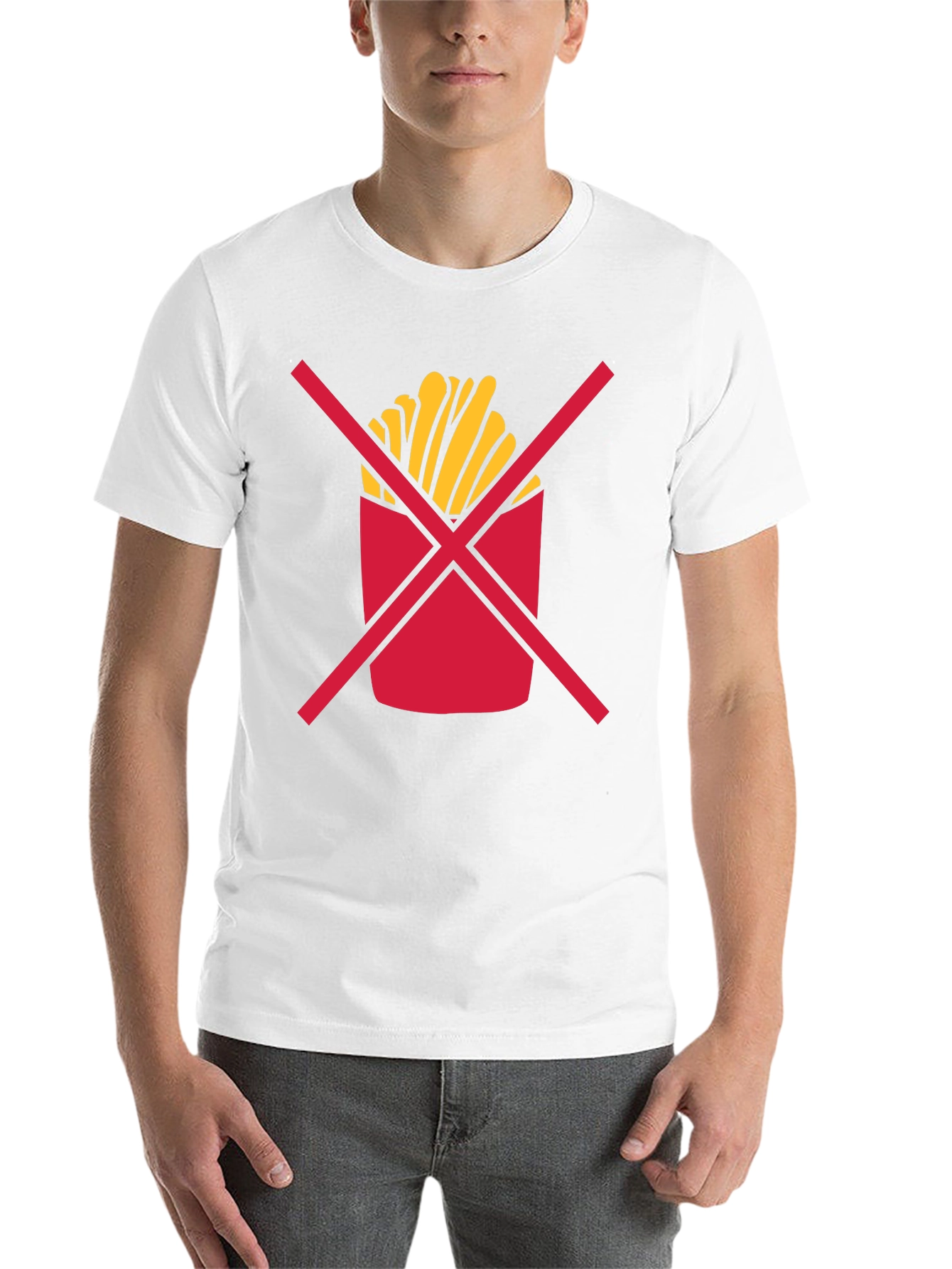 No Fries T-Shirt - Diet Humor Tee